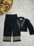 Navy Blue Sequins and Gota Co-Ords