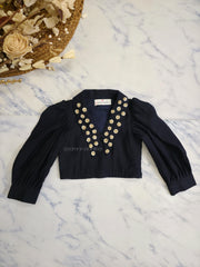Navy Blue Sequins and Gota Co-Ords