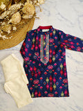 Blue Patola Kurta Set
