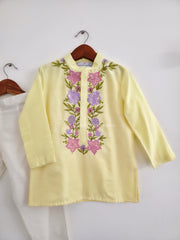 Lemon Florals Kurta Pants