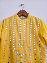 Yellow Mirrors Kurta Pants