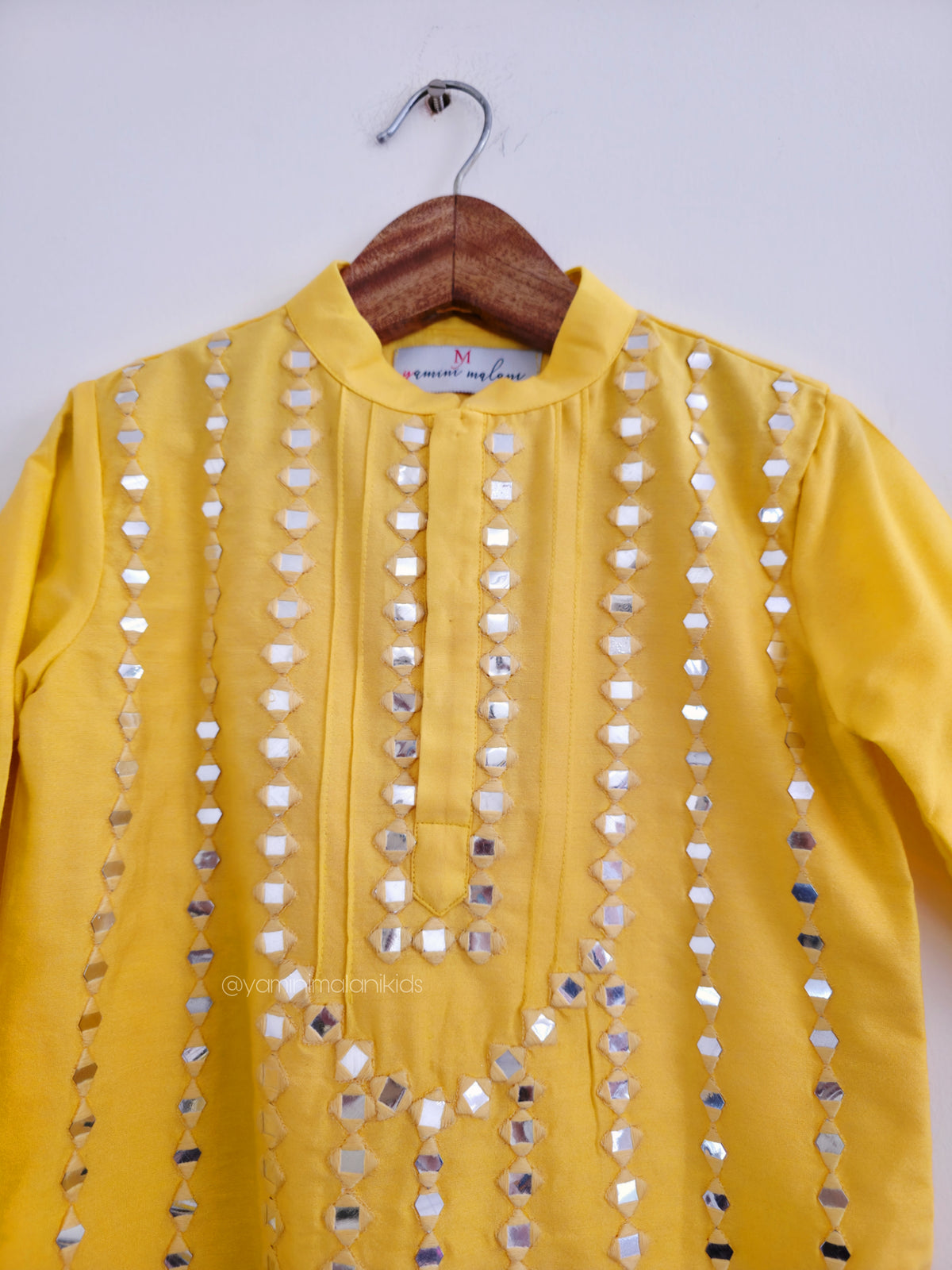 Yellow Mirrors Kurta Pants