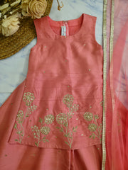 Coral Petals Palazzo Set