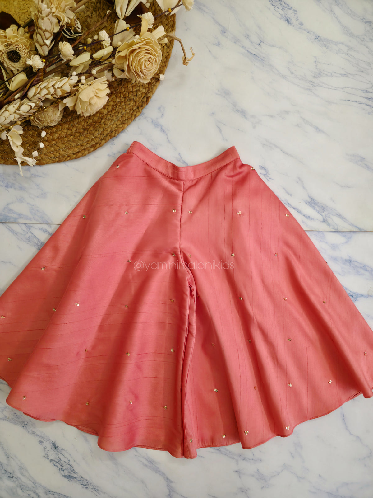 Coral Petals Palazzo Set