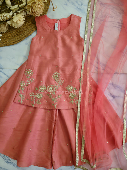 Coral Petals Palazzo Set