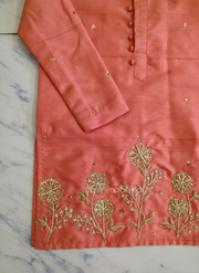 Coral Petals Kurta Pajamas