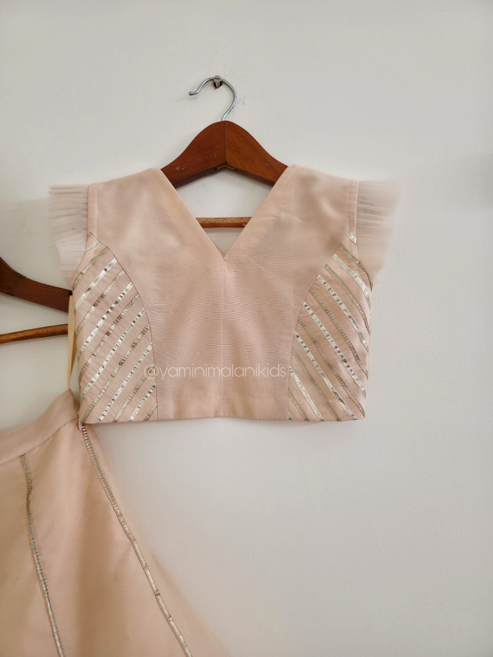 Dusty Peach Gota Lehenga - Image 5