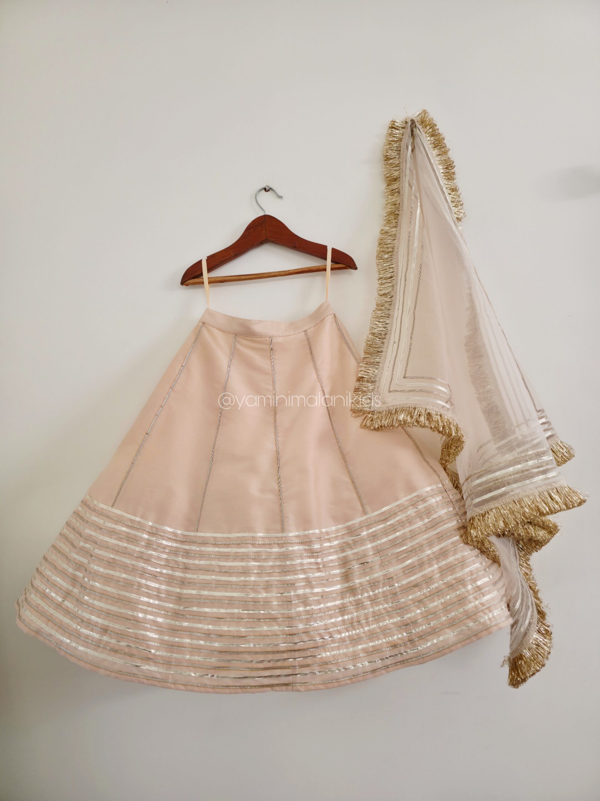 Dusty Peach Gota Lehenga - Image 6
