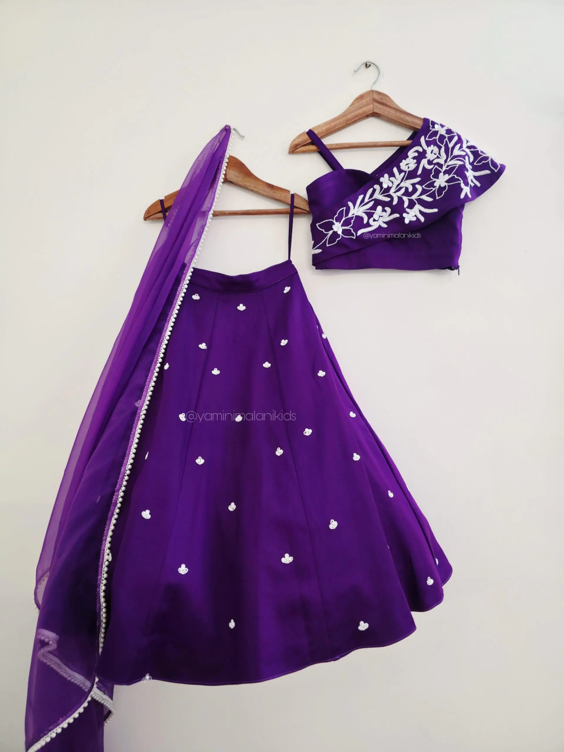 Purple Pearls Lehenga