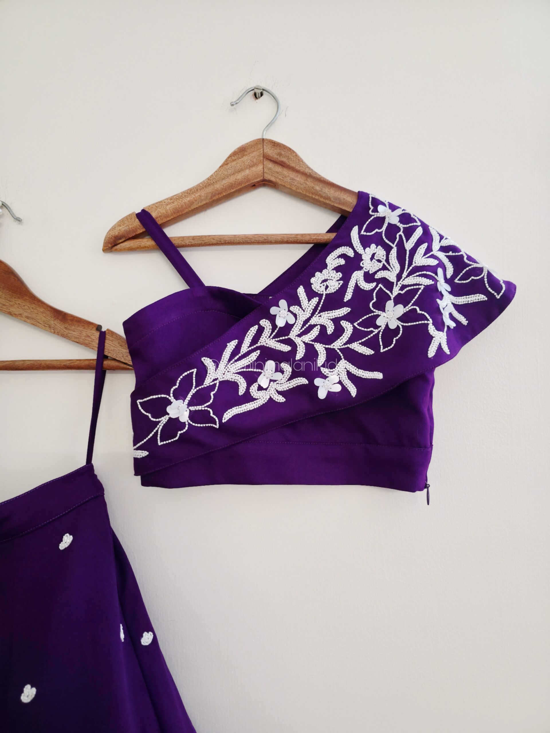 Purple Pearls Lehenga - Image 3