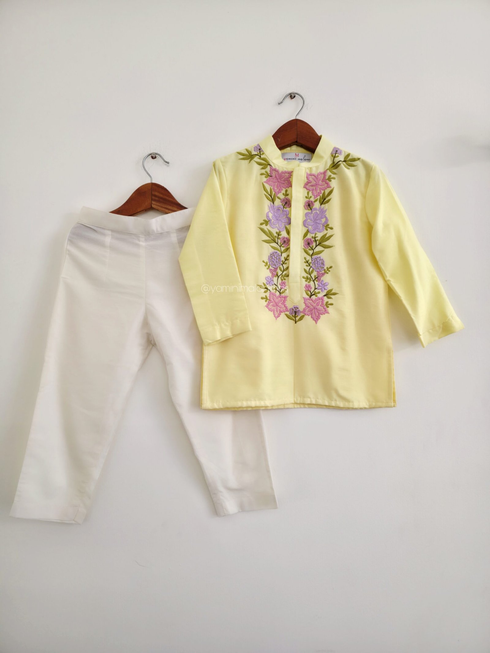 Lemon Florals Kurta Pants
